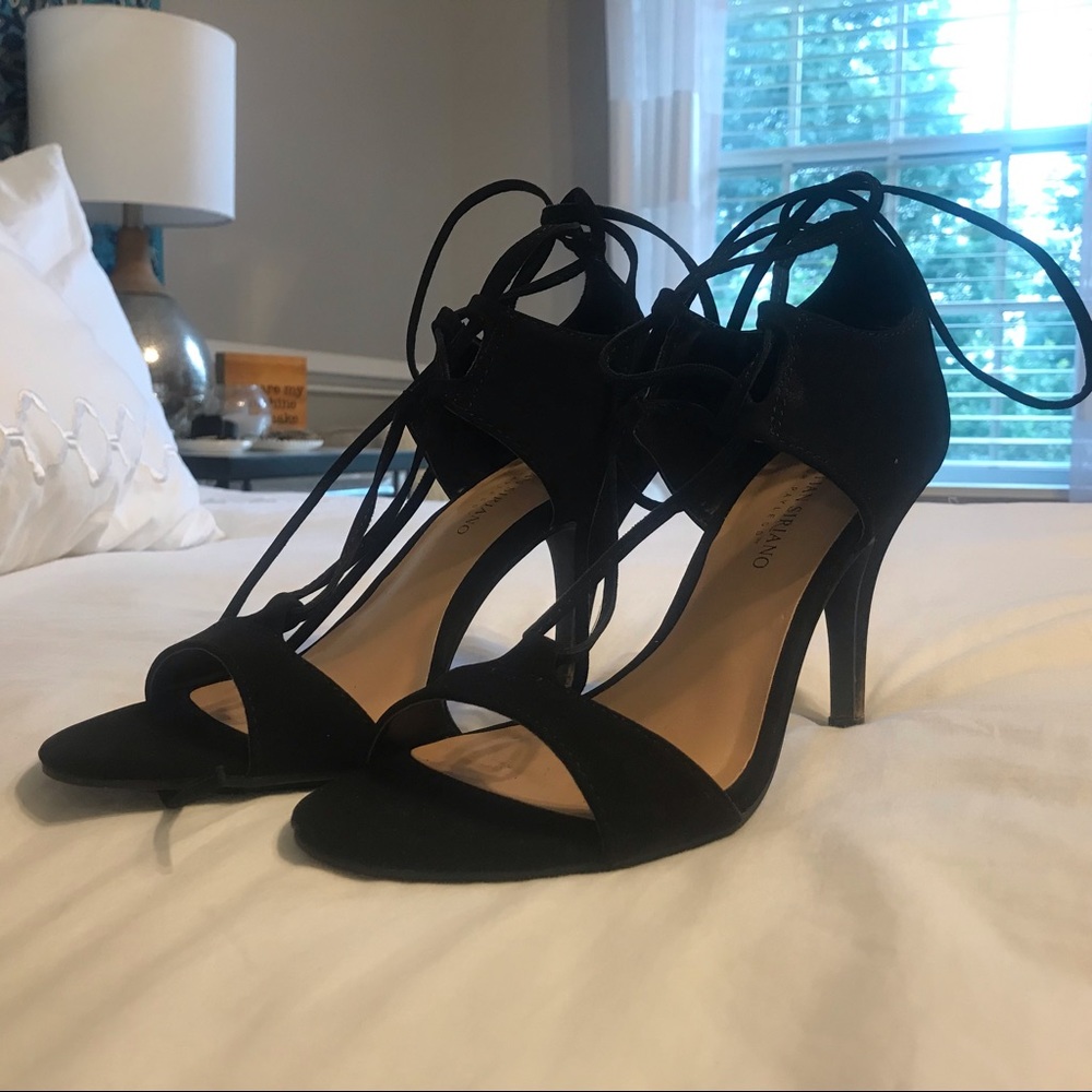 Black Lace Up Heels